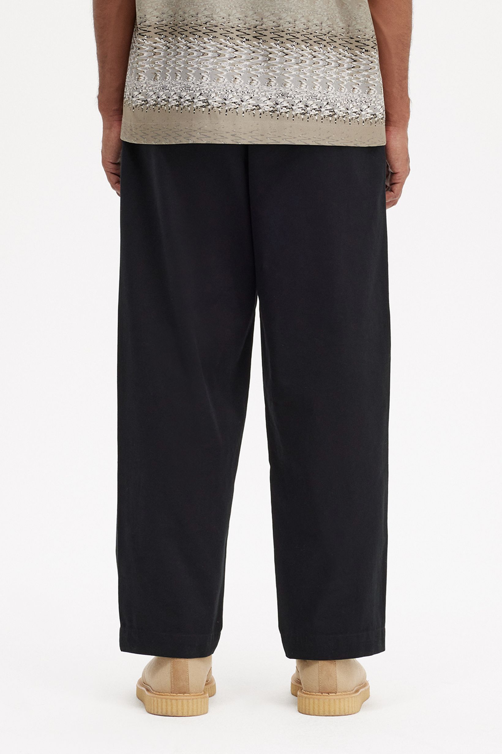 Fred Perry - TWILL DRAWSTRING TROUSERS - Black