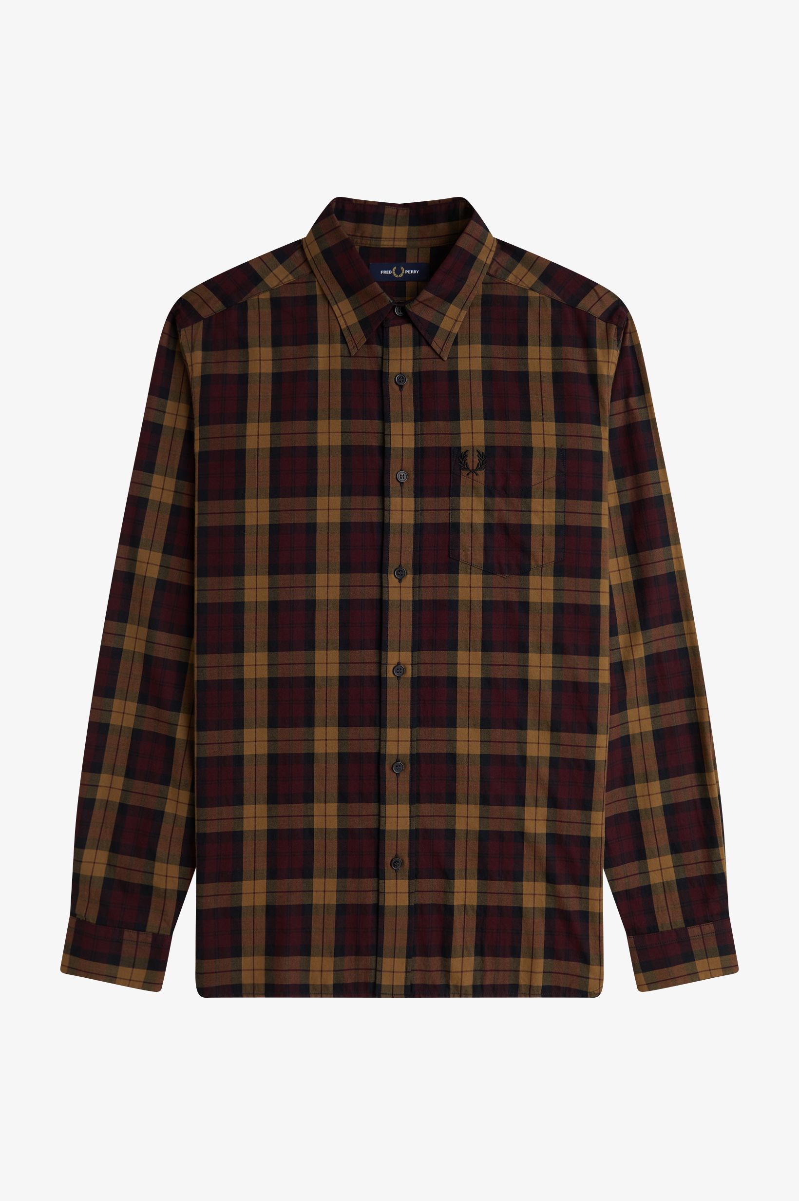 Fred Perry - TARTAN TWILL SHIRT - Oxblood Fred Perry - TARTAN TWILL SHIRT - Oxblood