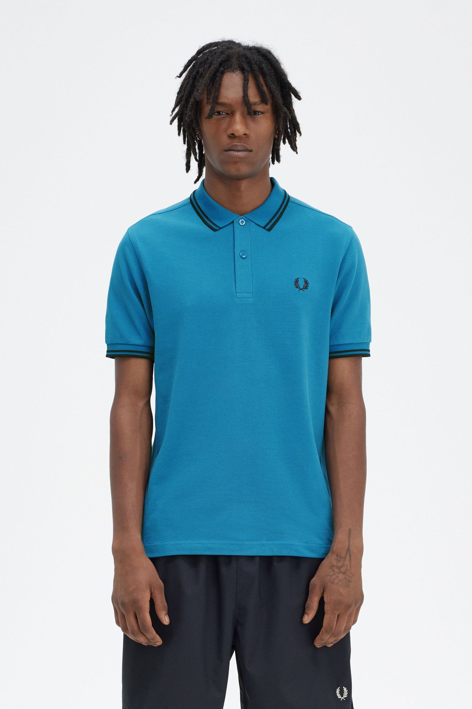 Fred Perry - TWIN TIPPED POLO SHIRT - Ocean/Navy