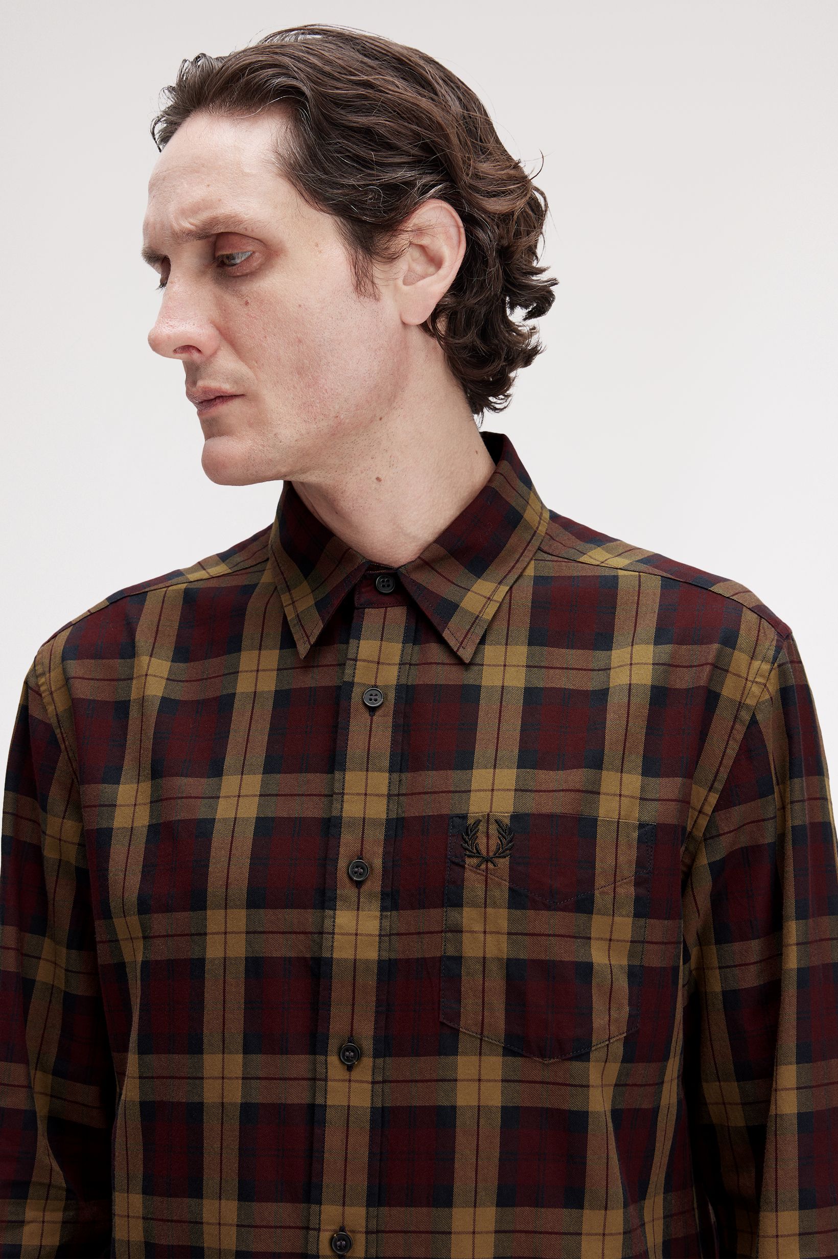 Fred Perry - TARTAN TWILL SHIRT - Oxblood Fred Perry - TARTAN TWILL SHIRT - Oxblood
