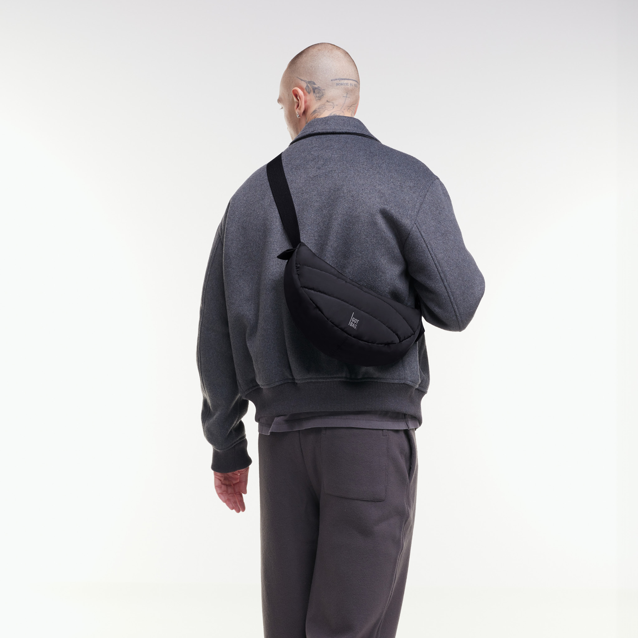 Got Bag - PUFFER MOON BAG SMALL - Black (Monochrome) Got Bag - PUFFER MOON BAG SMALL - Black (Monochrome)