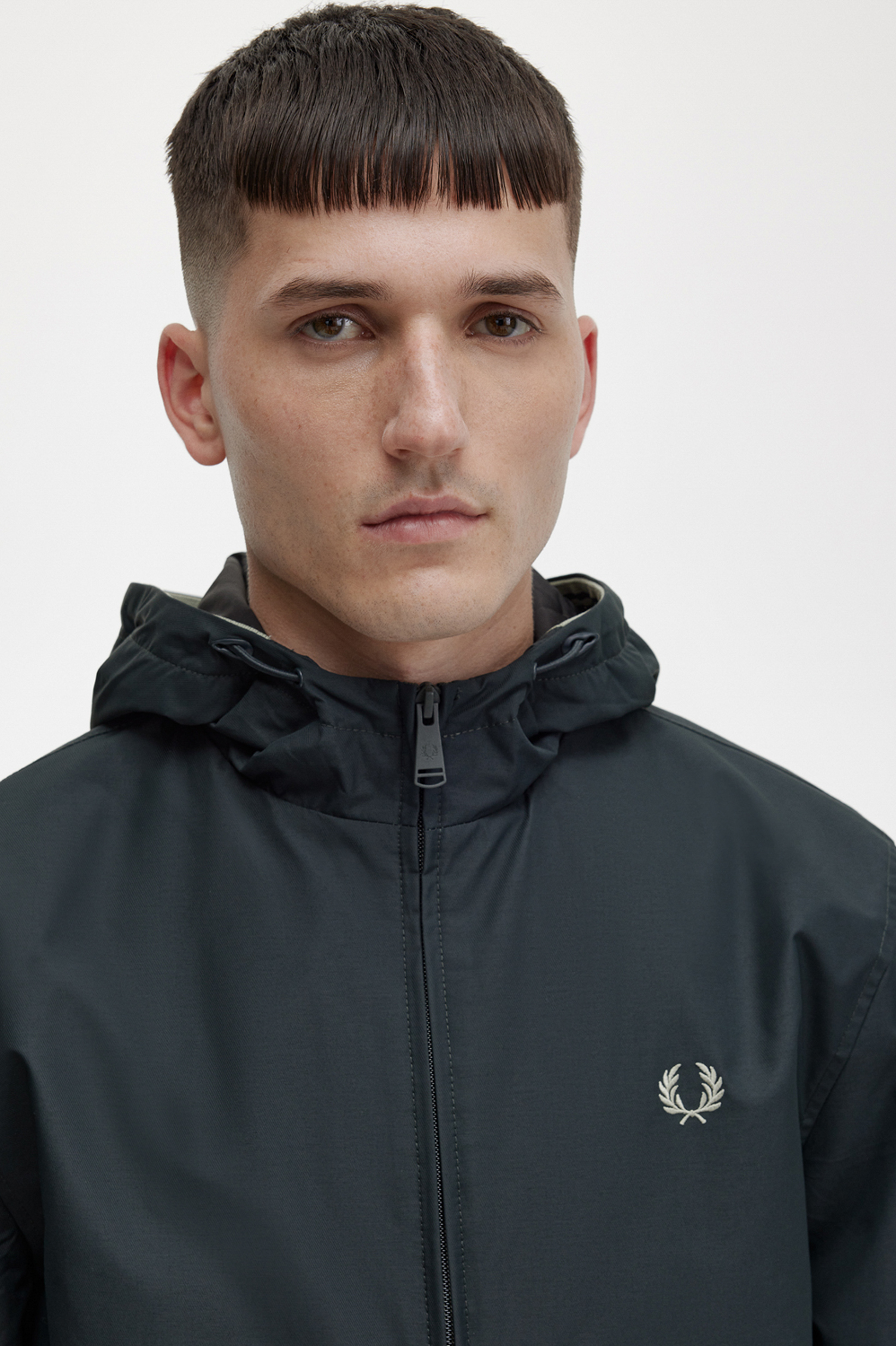 Fred Perry - HOODED BRENTHAM JACKET - Night Green