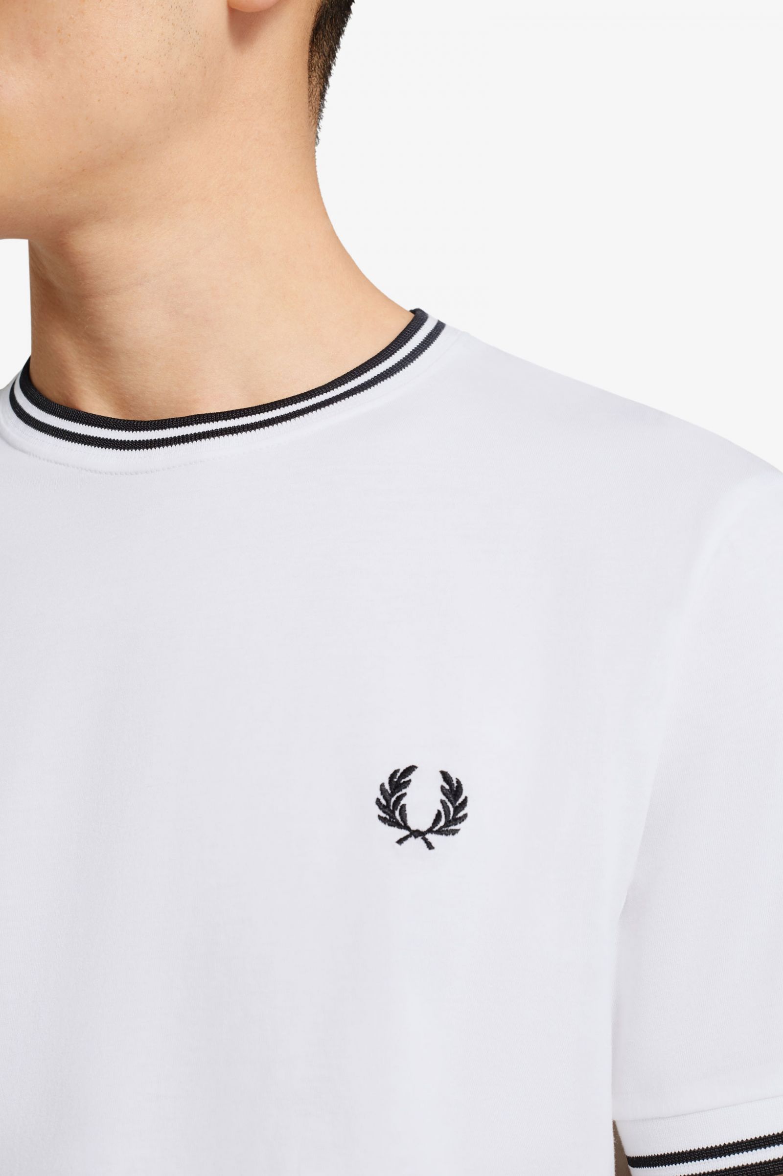 Fred Perry - TWIN TIPPED T-SHIRT - White