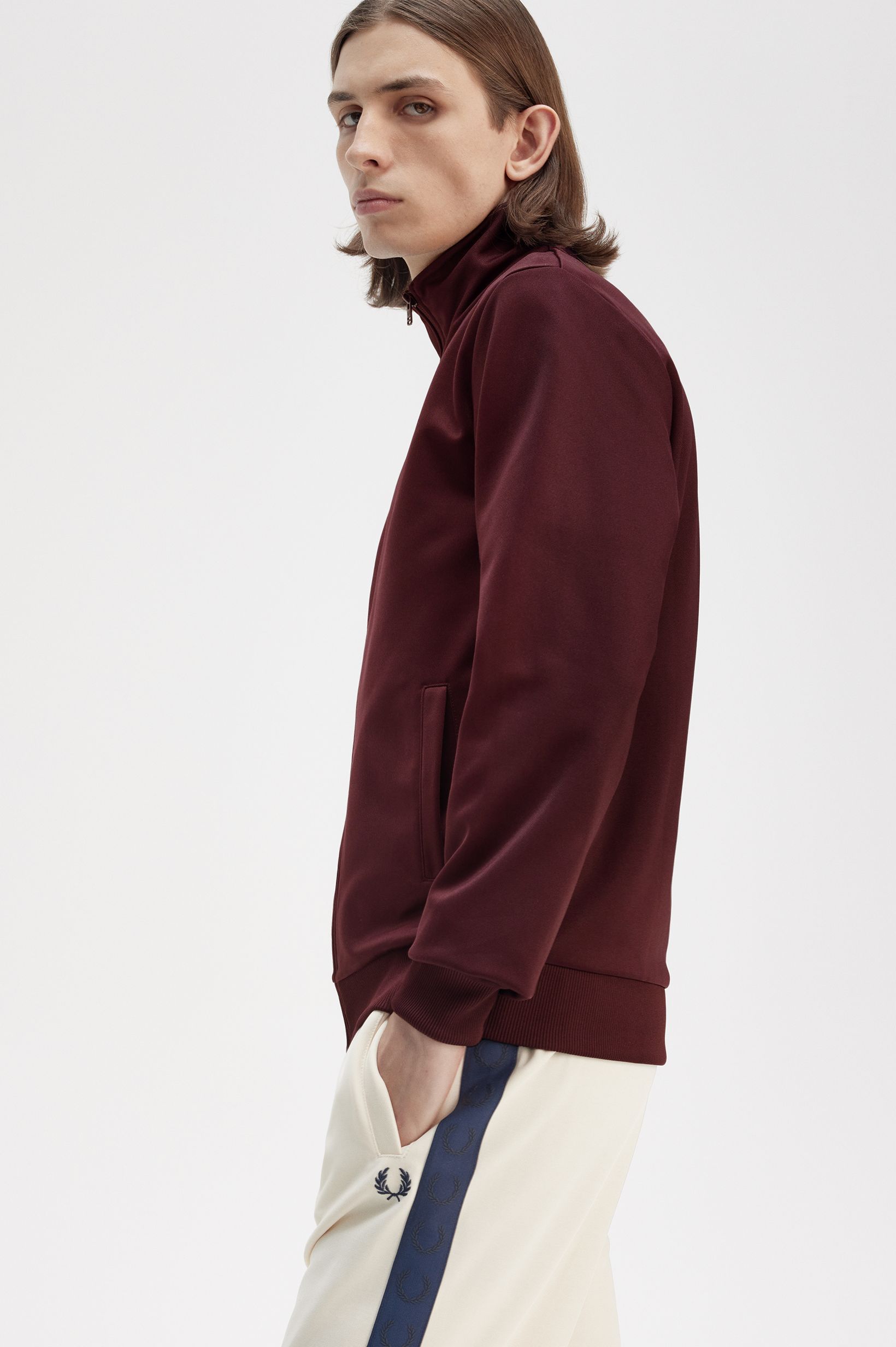 Fred Perry - TRACK JACKET - Oxblood