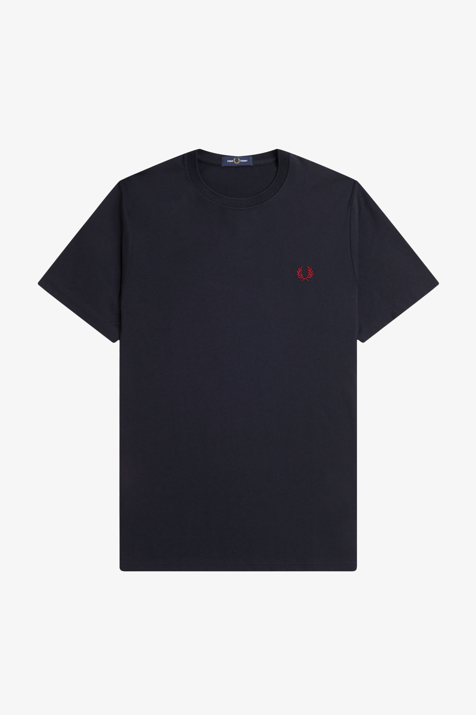 Fred Perry - CREW NECK T-SHIRT (MEN) - Navy/Burnt Red